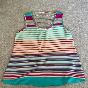 Stripped tank muti color